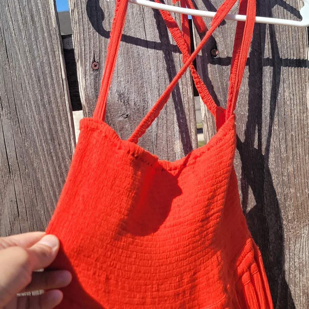 Free People Extratropical Vibrant Red Backless Dress - Picture 6 of 6